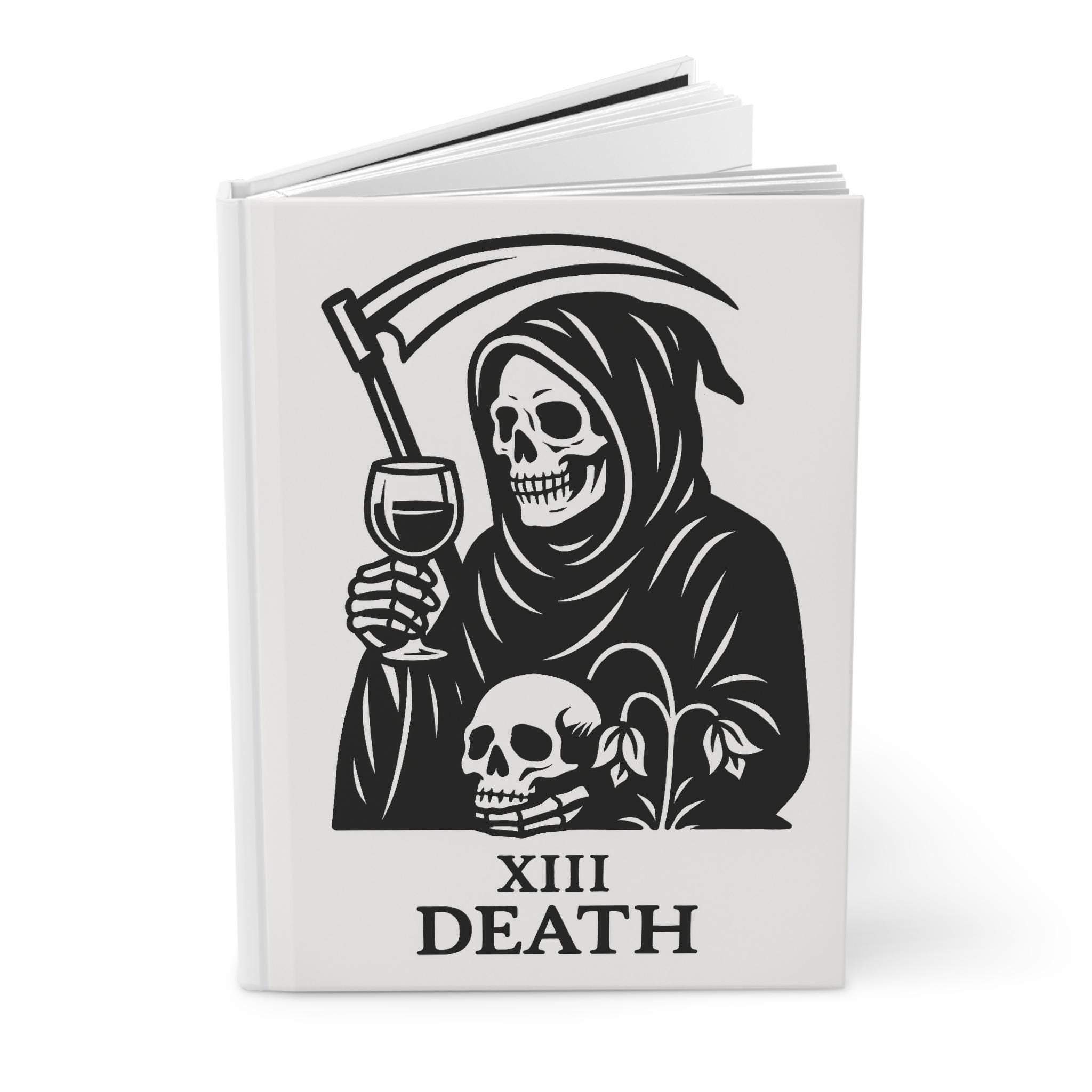 Gothic Hardcover Journal, Death Tarot Design, VeinLine Studio