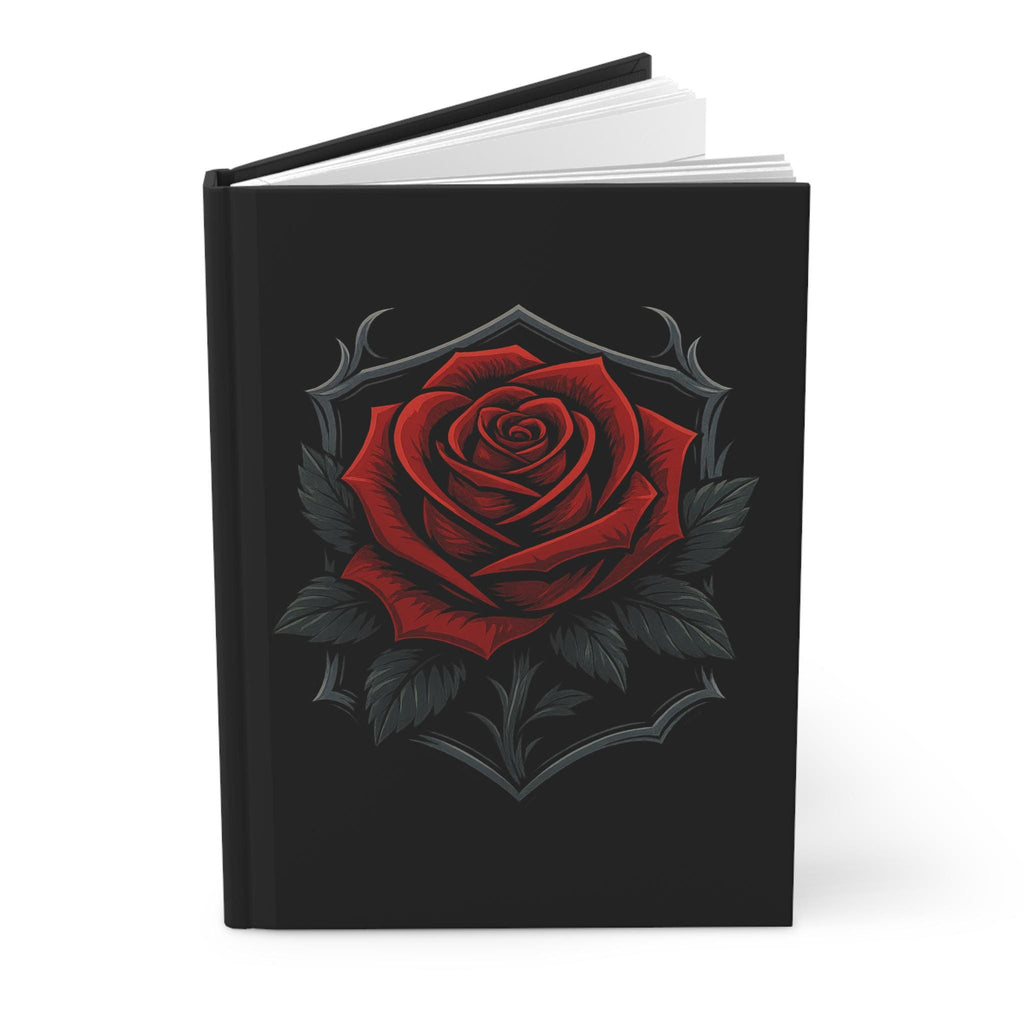 Dark Rose Hardcover Journal: Gothic Floral Notebook, VeinLine Studio
