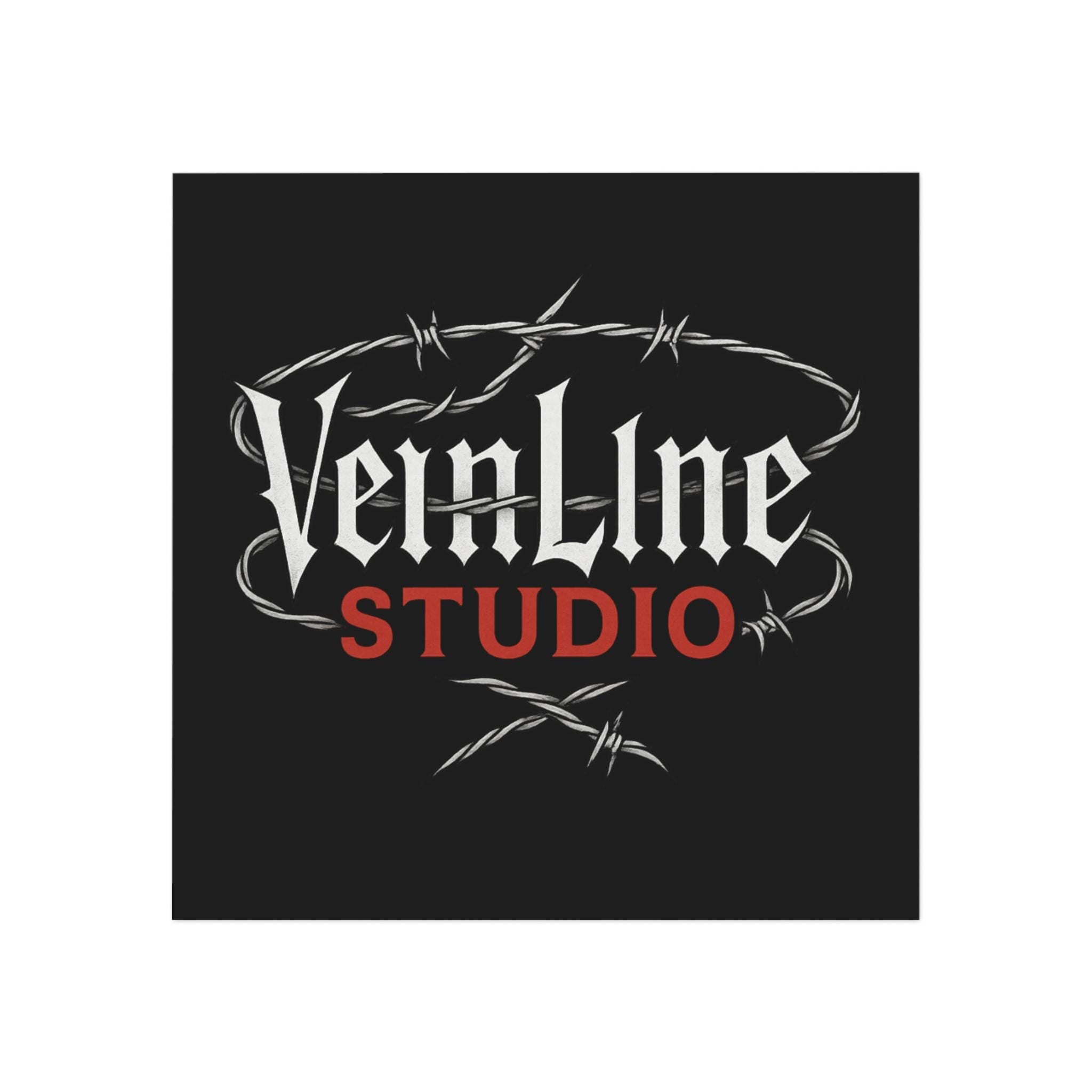 Square Magnet - Barbed wire VeinLineStudio logo