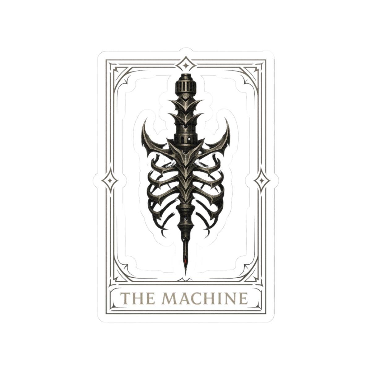 Dark Fantasy Sticker – Gothic Scorpion Tarot Decal VeinLine Studio