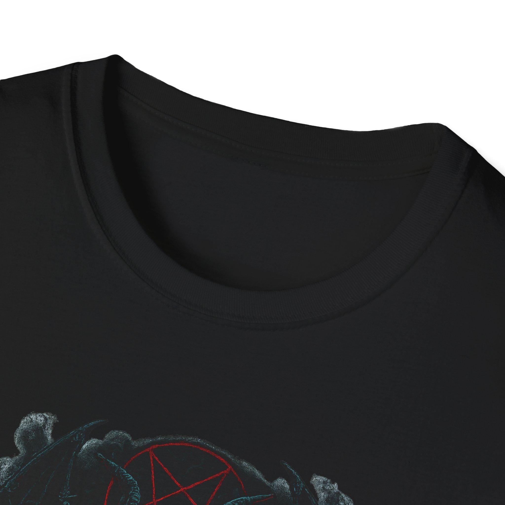 Devil Tarot Card Graphic Tee. 100% cotton, size S-2XL, VeinLine Studio
