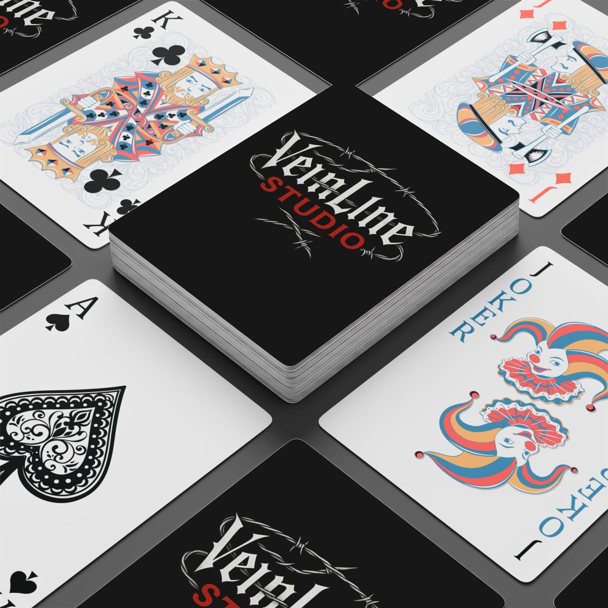 Custom Poker Playing Cards: Unique Card Deck VeinLine Studio