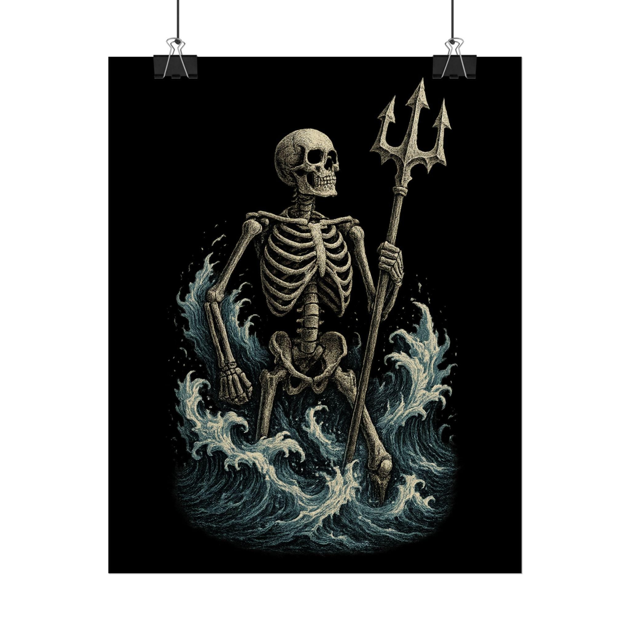 Gothic Skeleton Poster, VeinLine Studio