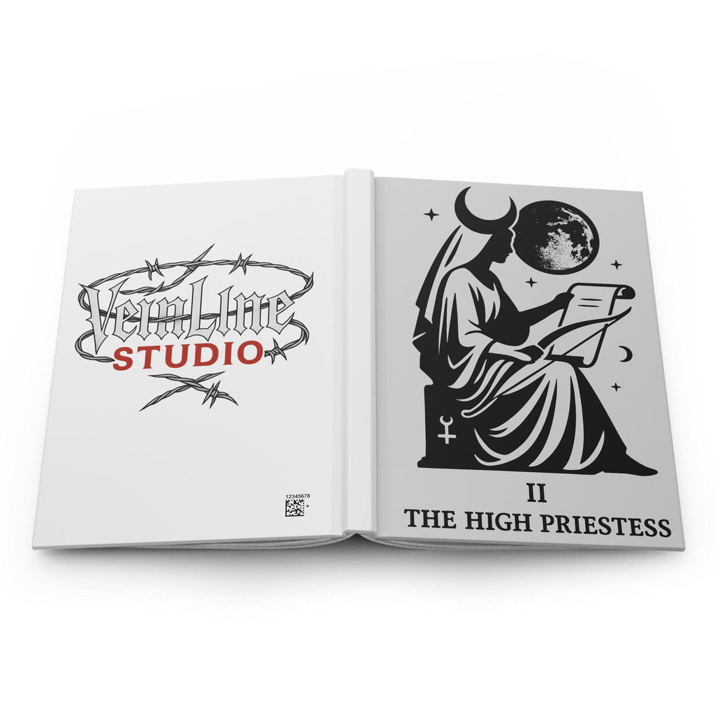Tarot-Inspired Hardcover journal, The High Priestess Design, Gift for Witches, Personal Diary VeinLine Studio