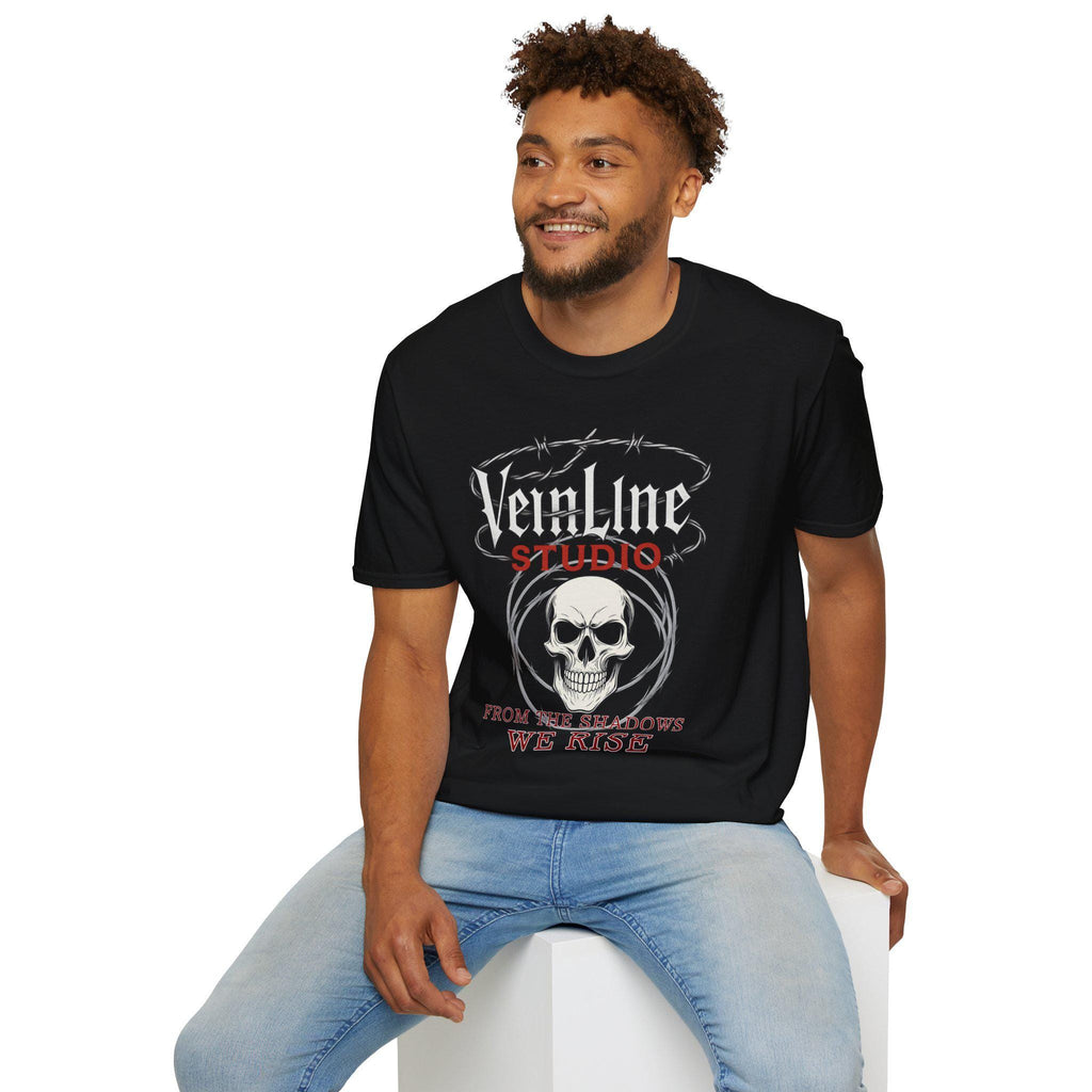 Gothic Skull T-Shirt by VeinLineStudio. Black. Size S-2XL