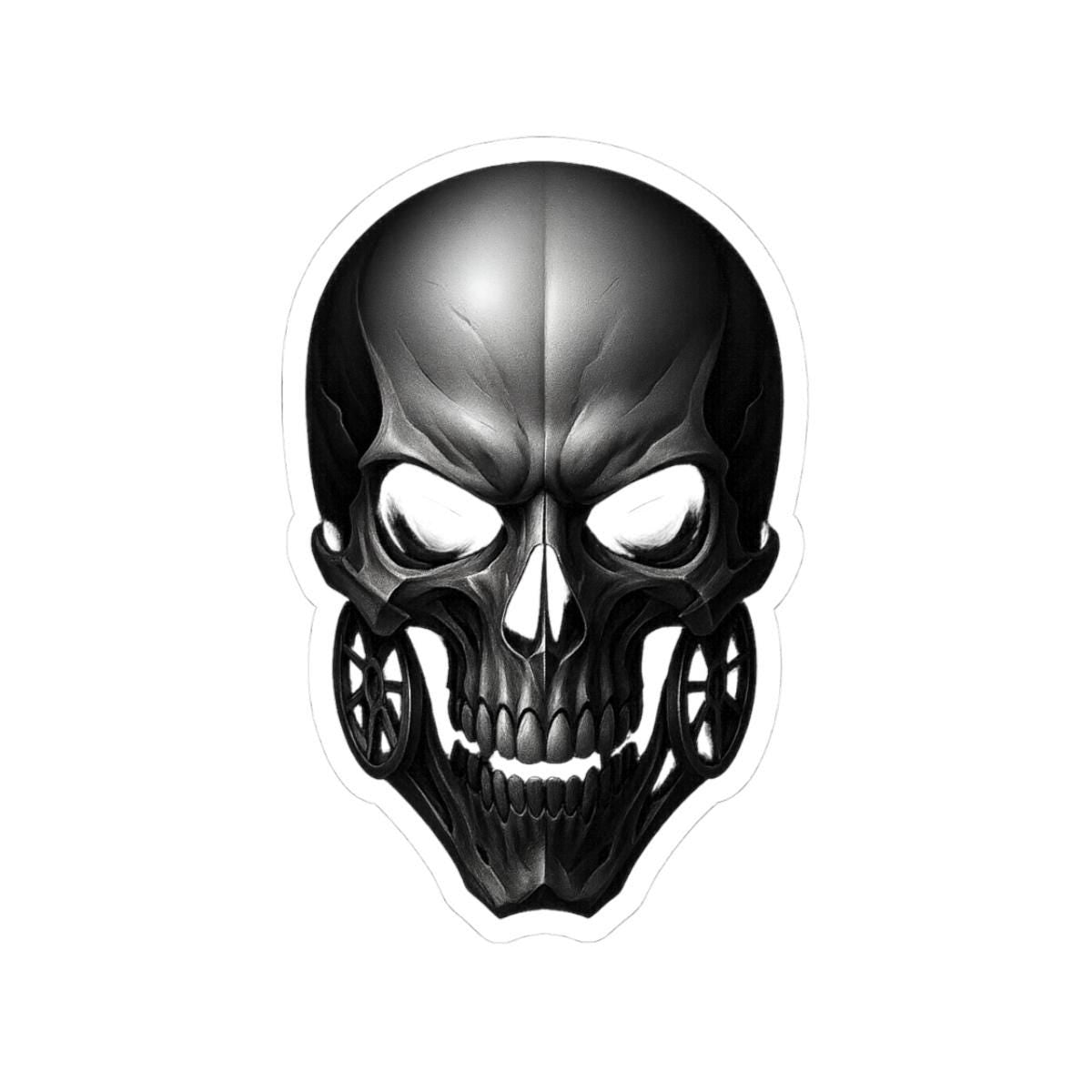 Edgy Skull Sticker – Gothic Vinyl Decal VeinLine Studio