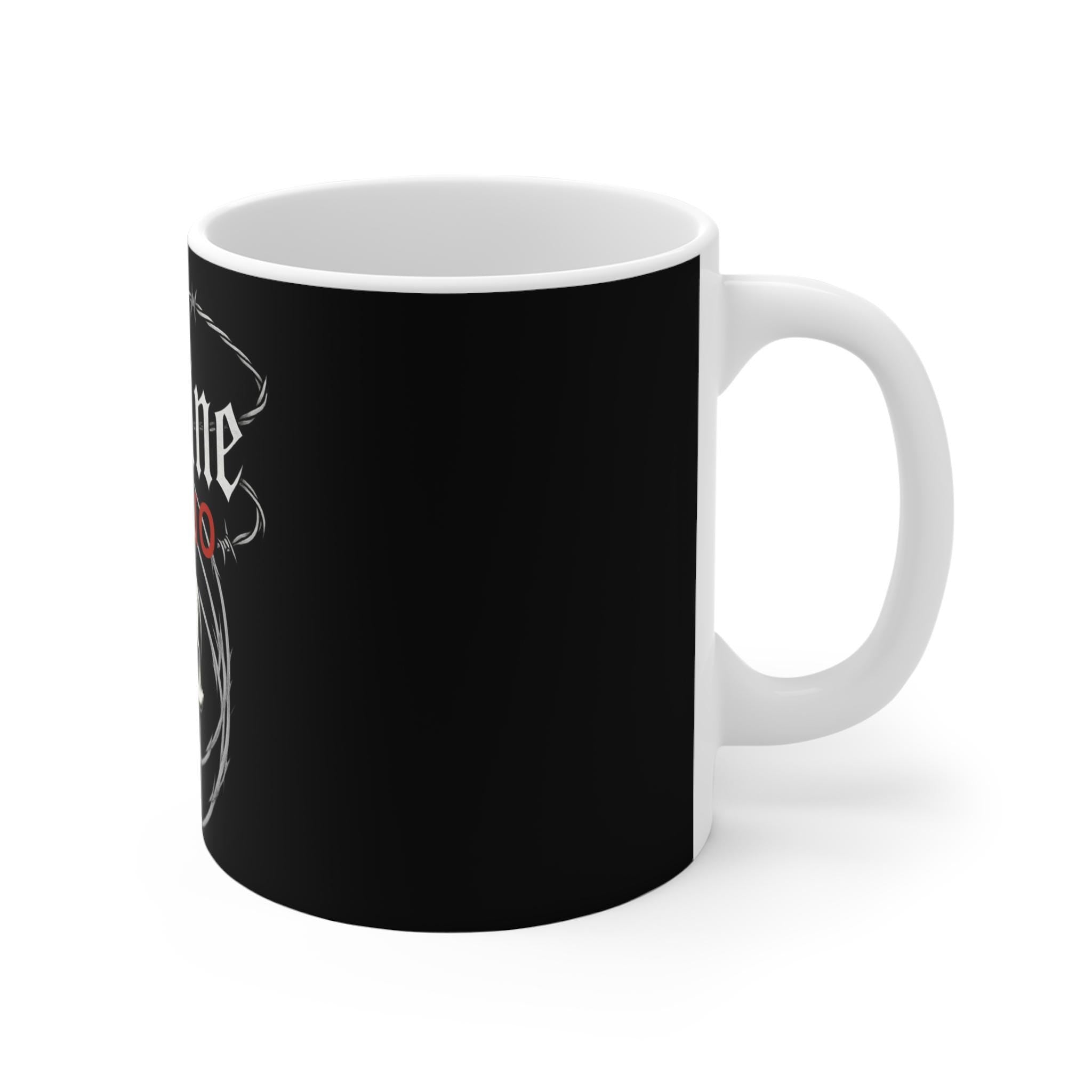 Gothic Skull Mug, 11oz Coffee Cup, VeinLineSudio