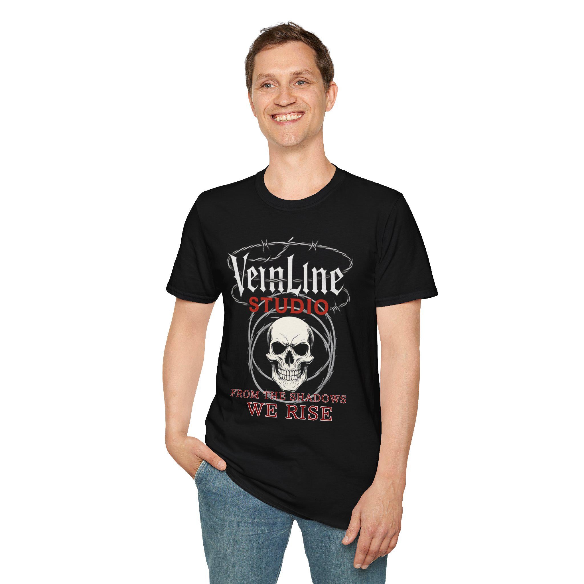 Gothic Skull T-Shirt by VeinLineStudio. Black. Size S-2XL