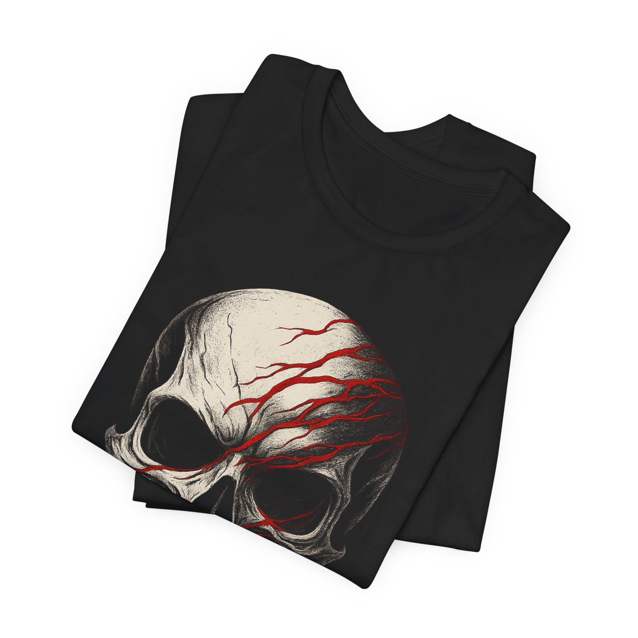 Gothic Skull Tshirt VeinLine Studio