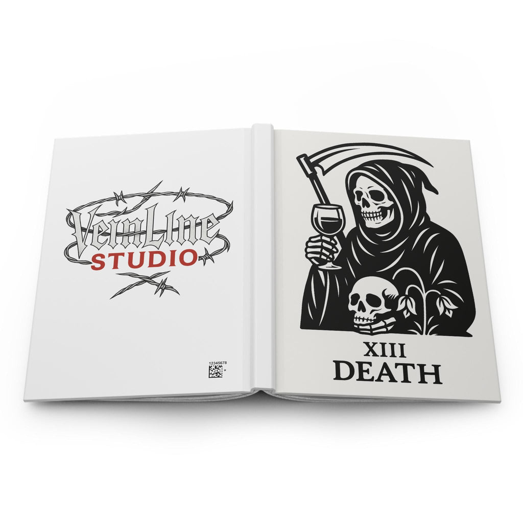 Gothic Hardcover Journal, Death Tarot Design, VeinLine Studio