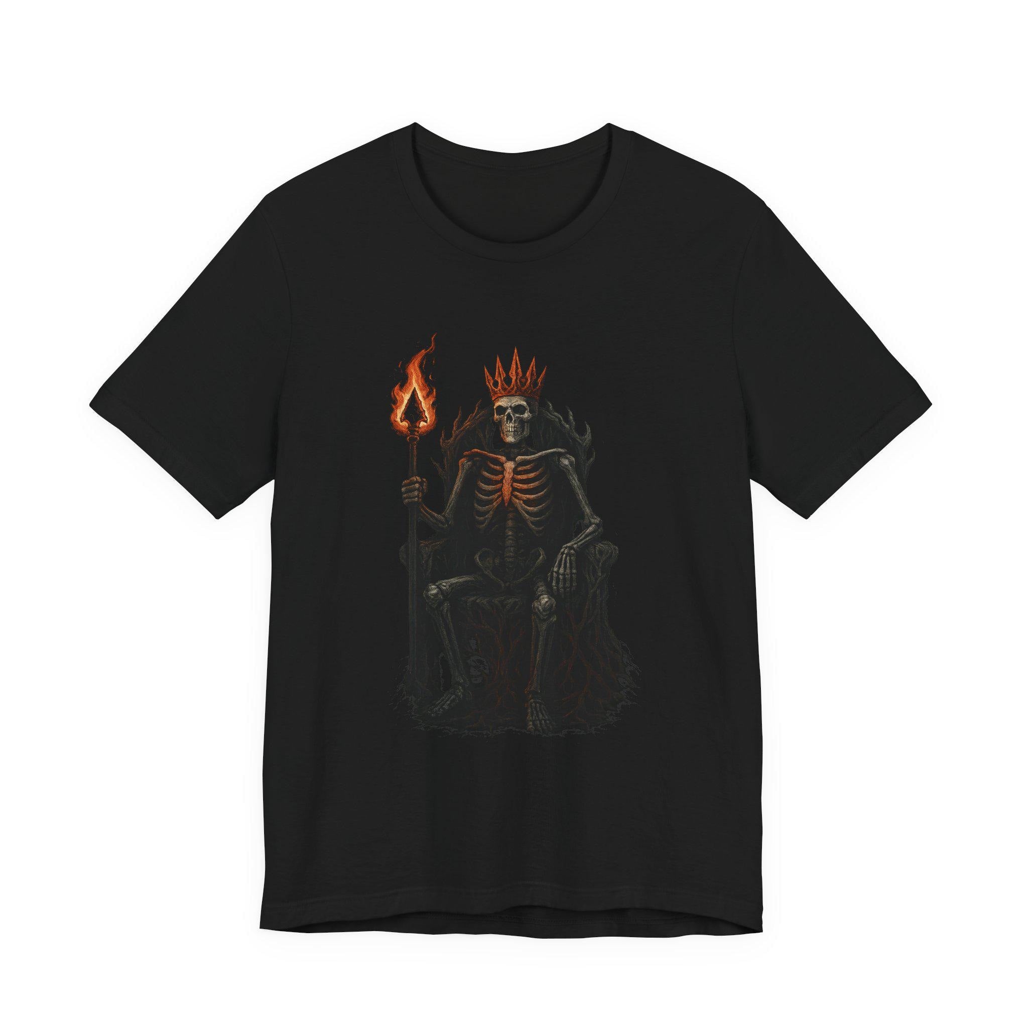 Gothic Skeleton King Tee: Unisex Horror Fashion, Halloween Shirt VeinLine Studio