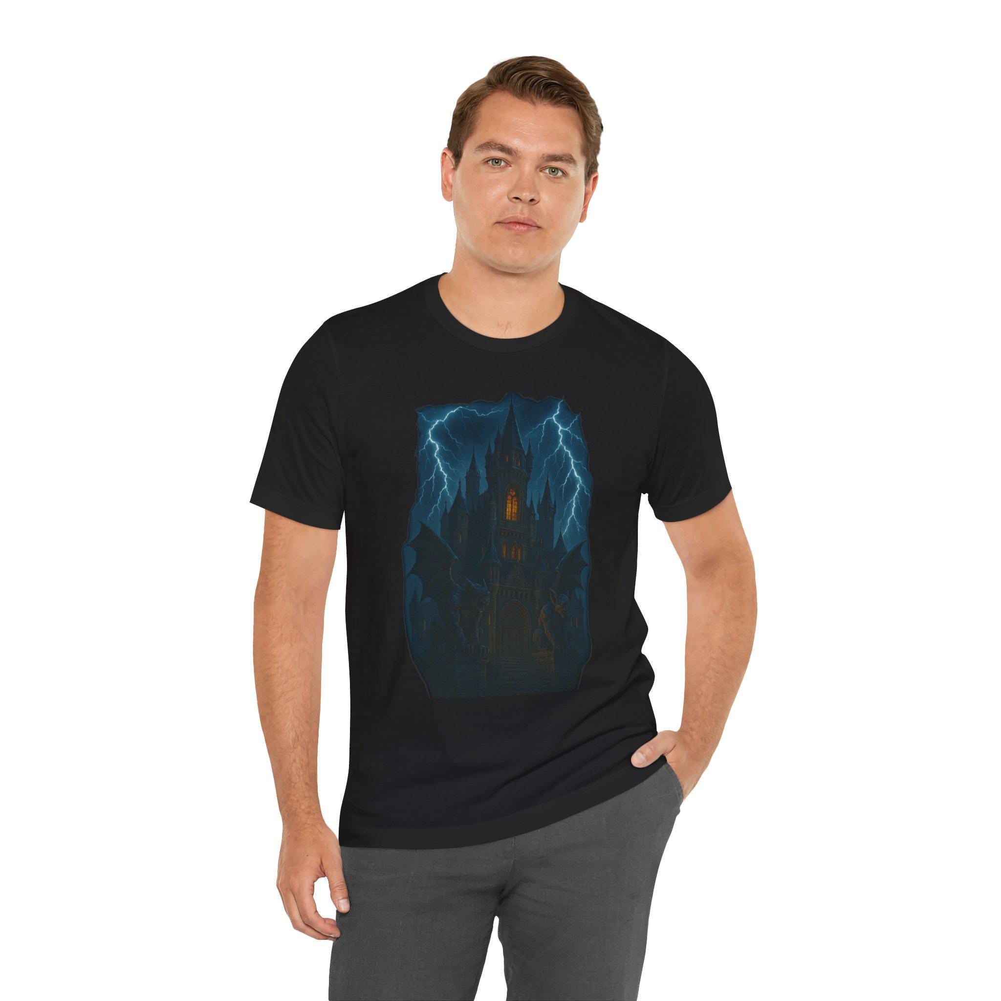 Mystical Castle T-Shirt: Gothic Halloween Fashion VeinLine Studio