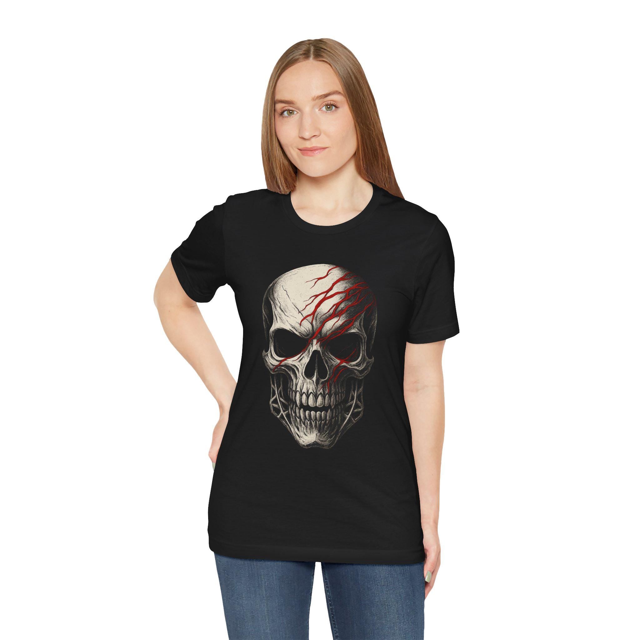 Gothic Skull Tshirt VeinLine Studio