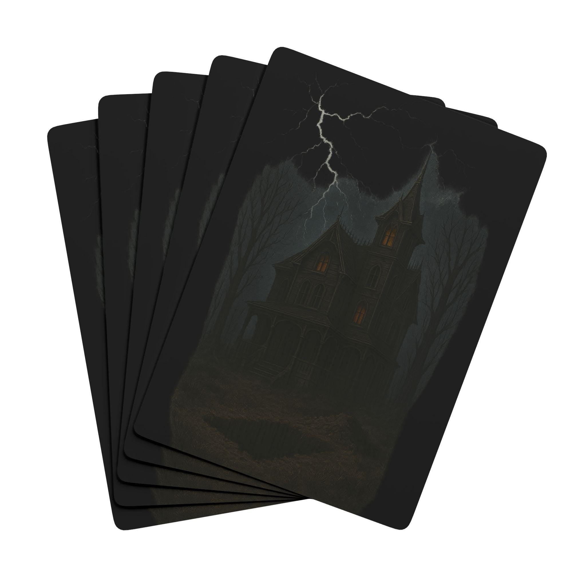 Haunted house Poker cards from VeinLine Studio