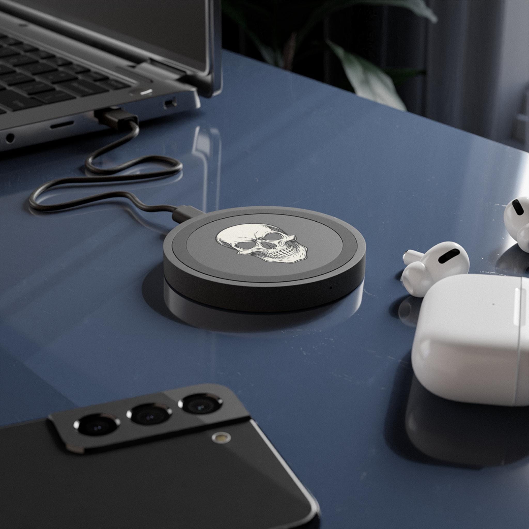 Gothic Skull Wireless Charging Pad. 5W, VeinLine Studio