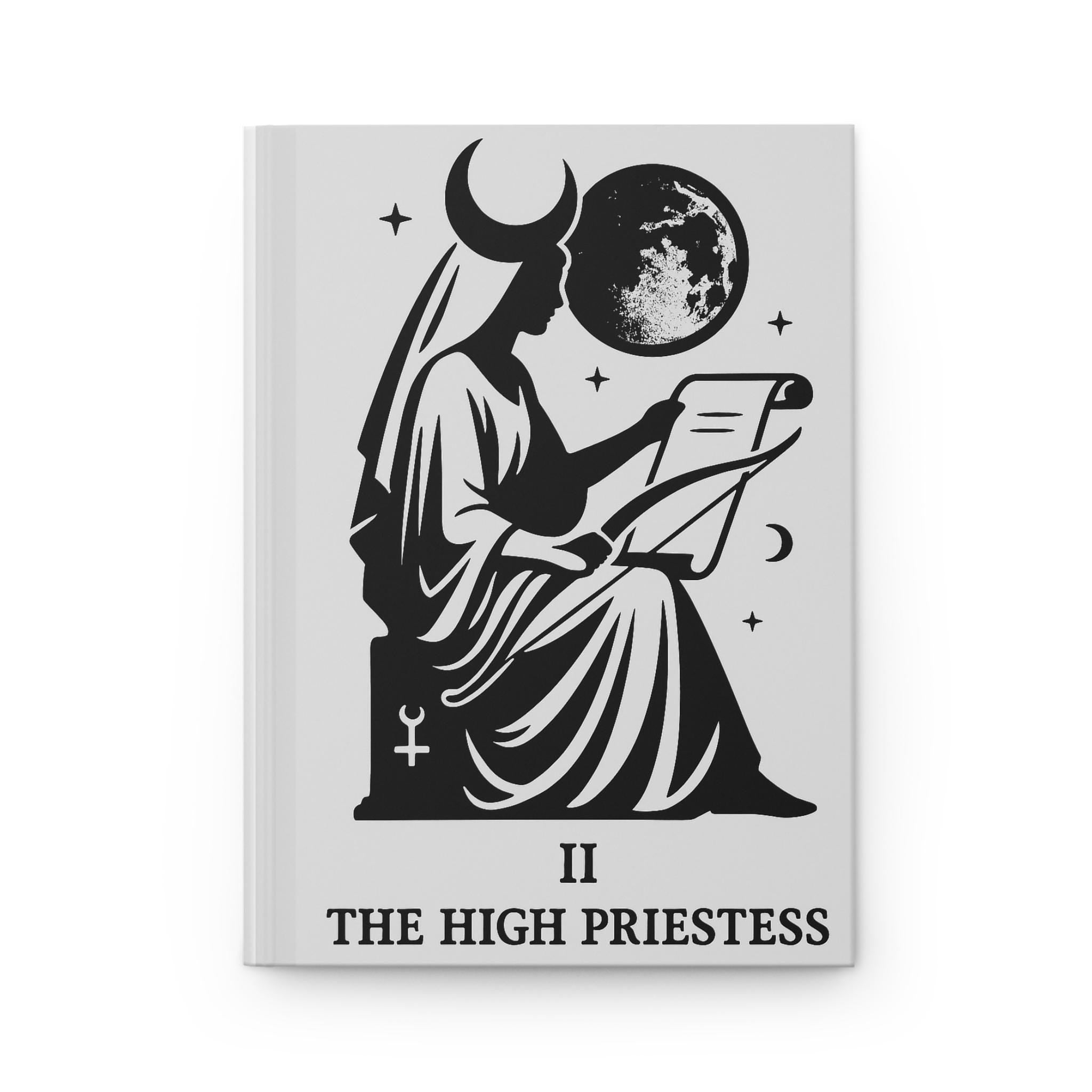 Tarot-Inspired Hardcover journal, The High Priestess Design, Gift for Witches, Personal Diary VeinLine Studio